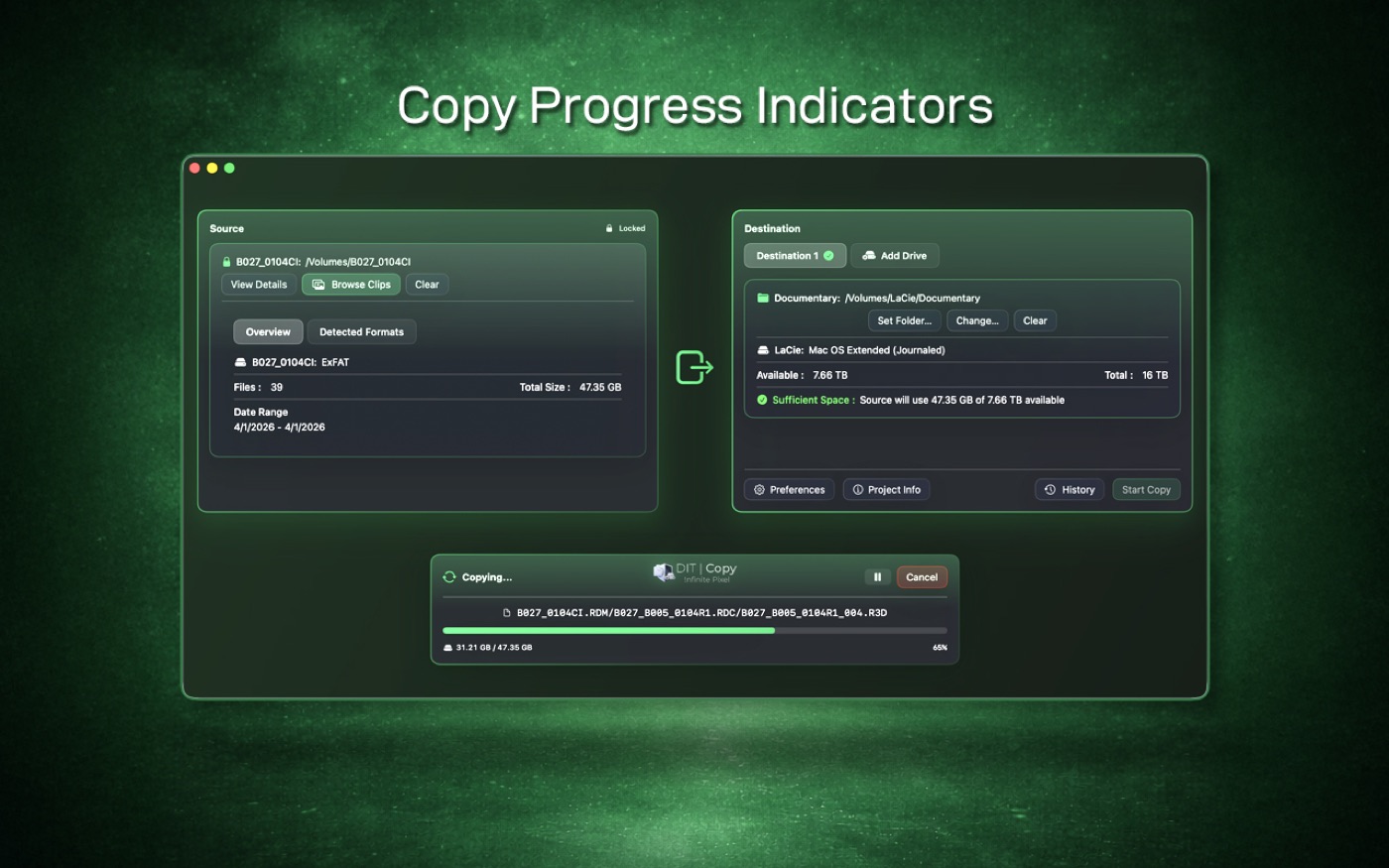 DitCopy verification and handoff report workflow